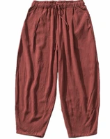 2019 autumn mens full long cotton linen pants plus sizetrousers jogger pants spring casual wide leg pants big size m 5xl