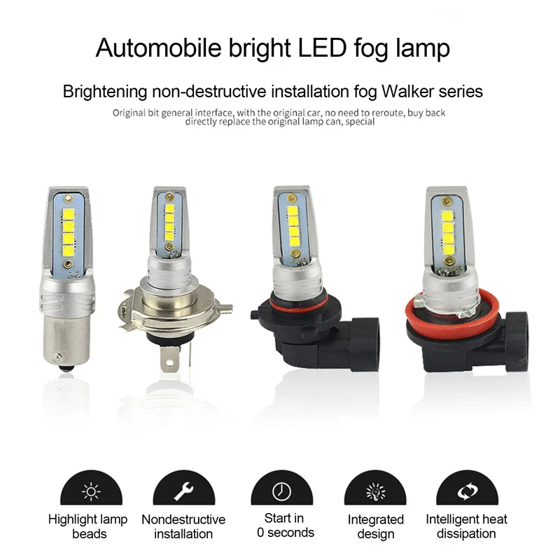 

High Quality 1Pair H7 LED Headlight Conversion Set Cob Bulb 110W / 10000LM White Low Drop Shipping