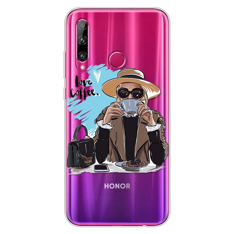 Модный чехол для Huawei Honor 10i 20i из мягкого ТПУ для Honor 10 20 Lite 6,21 дюйма, цвет черный, коричневый - Цвет: 0czongmz