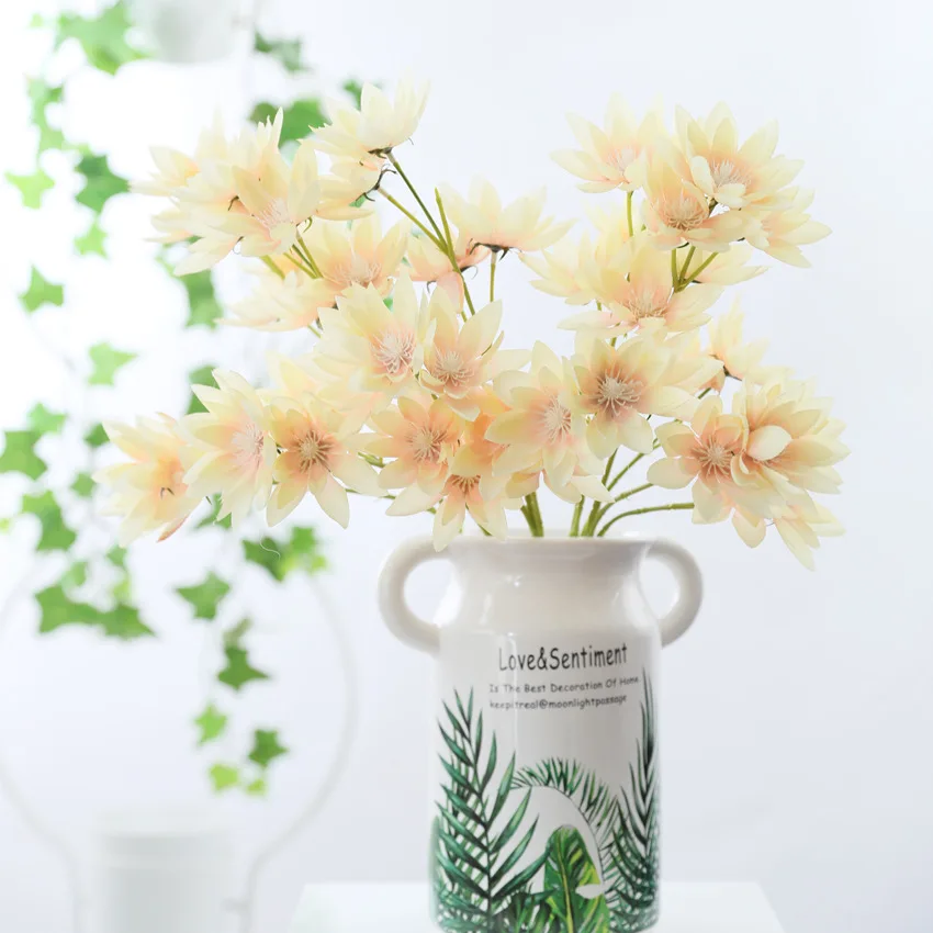 Искусственные цветы в виде лотоса искусственные украшение для дома свадебное