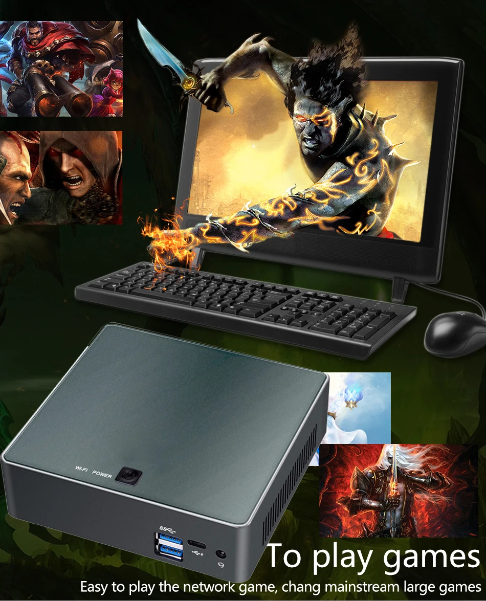 Intel Core i5 8250U minipc i5 Partaker Kaby Lake R Вентилятор Мини ПК Windows мини компьютер Barebone i5 8350U PC