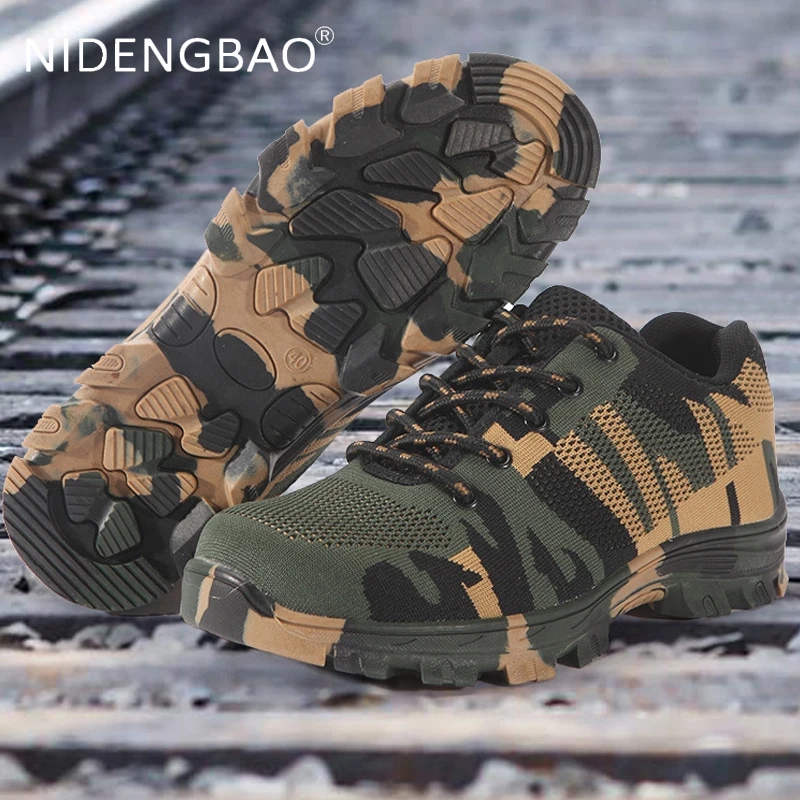 Outdoor Men's Hiking Shoes Women Trainers Walking Climbing Hiking Shoes Mountain Sports Work Boots Hunting Mens Sneakers