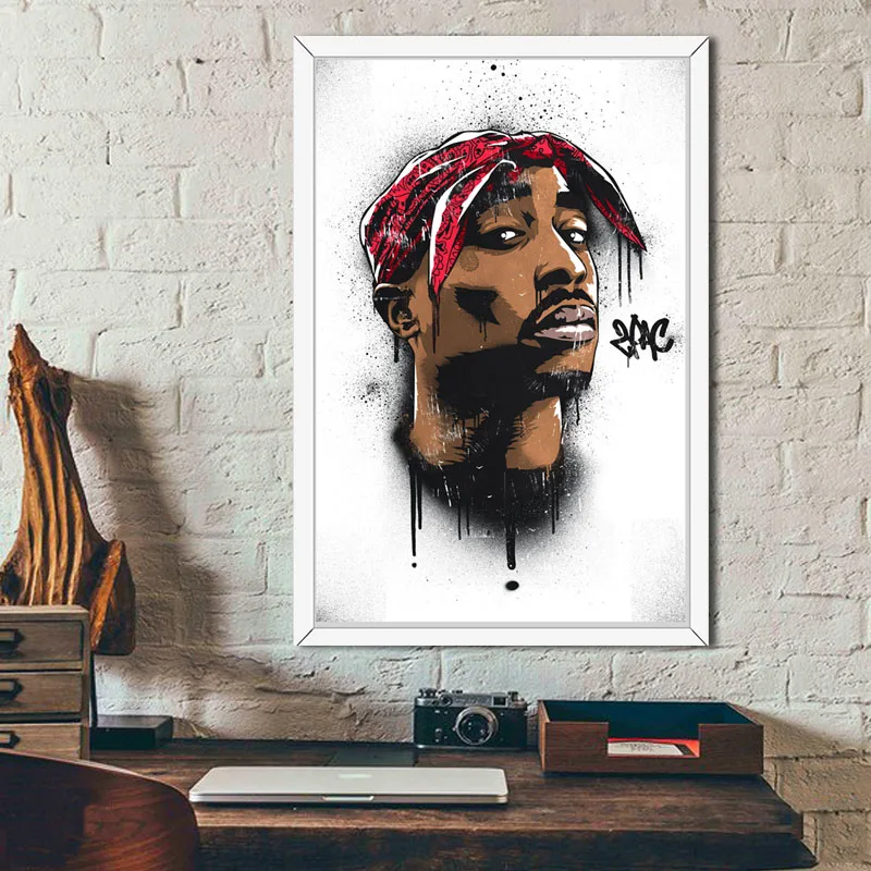 P298 известный B.I.G Бигги Смолс Тупак 2PAC Шакур хип-хоп гангста рэп художественная