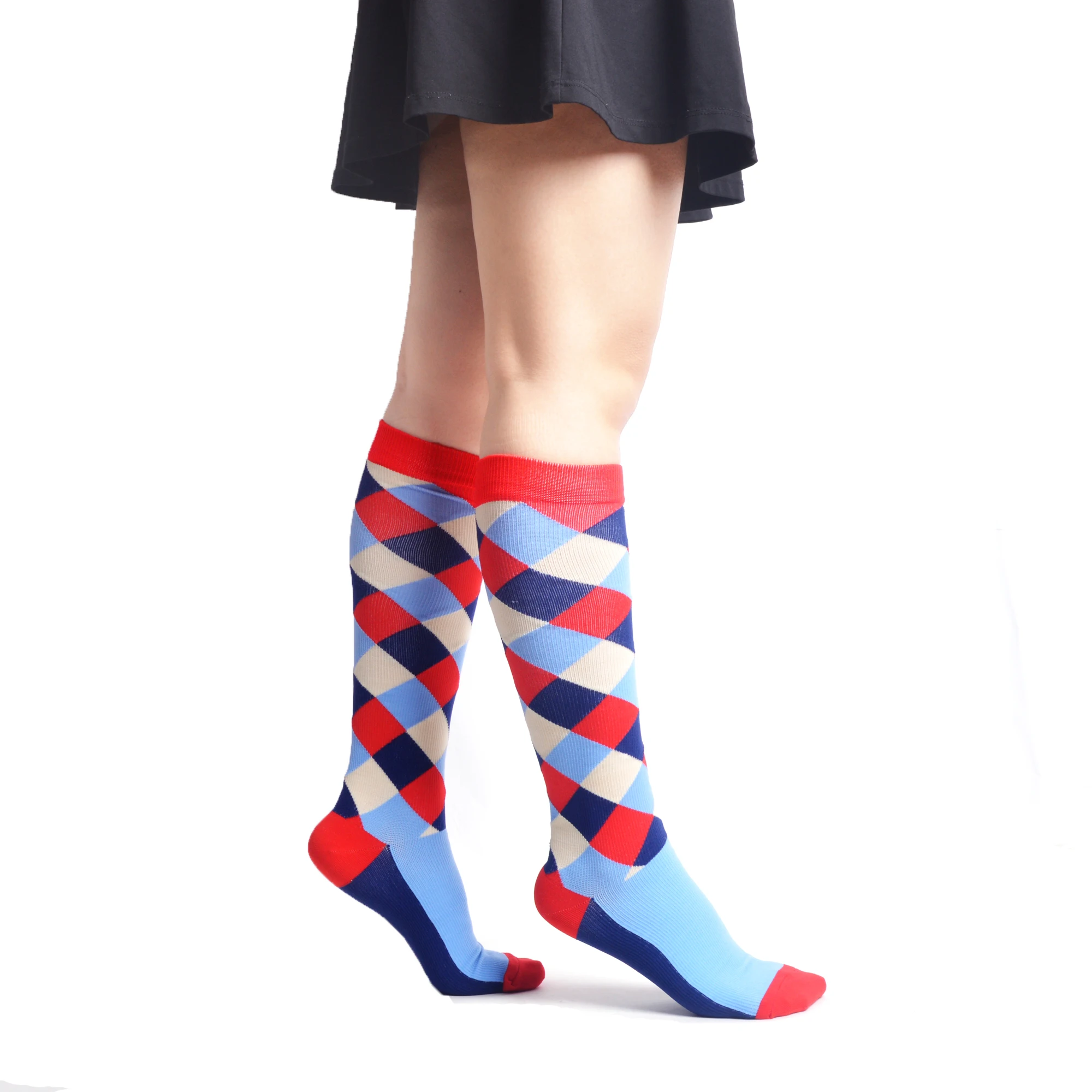 SANZETTI 4 пары женских носков Hayyp socksполосатый чесаный хлопок Компрессионные носки
