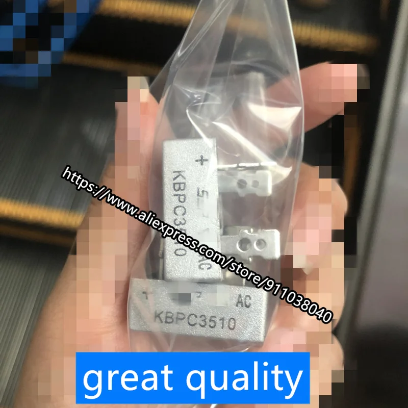 

KBPC3510 single-phase rectifier bridge 35A1000V square bridge bridge stack full current and voltage 2pcs KBP1510/2510/5010