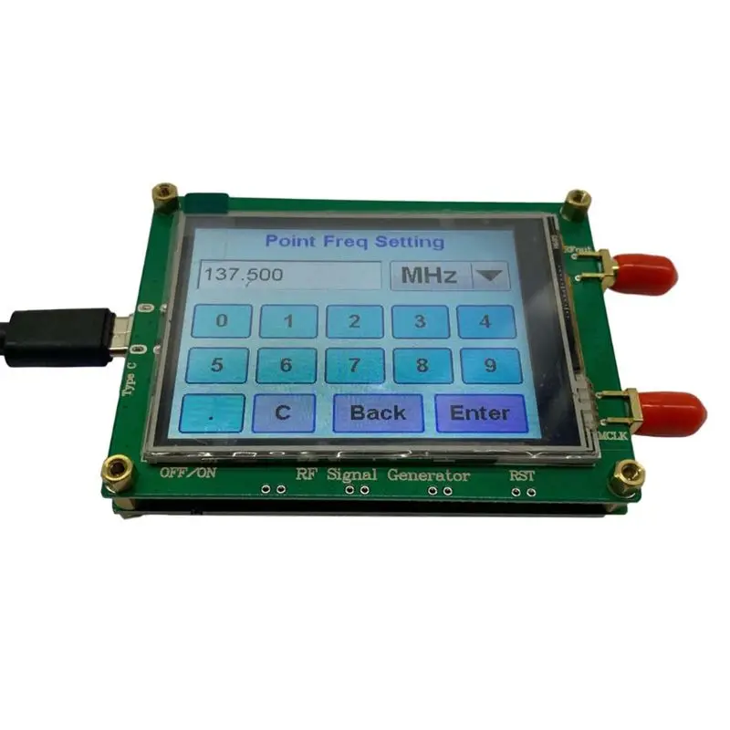 

ADF4350 RF Signal Source Generator Wave Point Frequency Sweep Contact Screen LCD Display Control