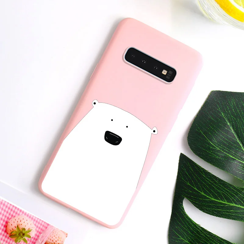 Чехол для Samsung Galaxy S10 чехол S10Plus мягкий карамельного цвета телефона Plus G975F S 10 SM-G973F E