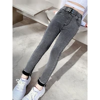 girls pencil pants girls stretch jeans spring autumn 2021 new children tight pants girls jeans