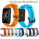 Ремешок силиконовый спортивный для Huawei Honor Band 6, сменный оригинальный браслет для смарт-часов
