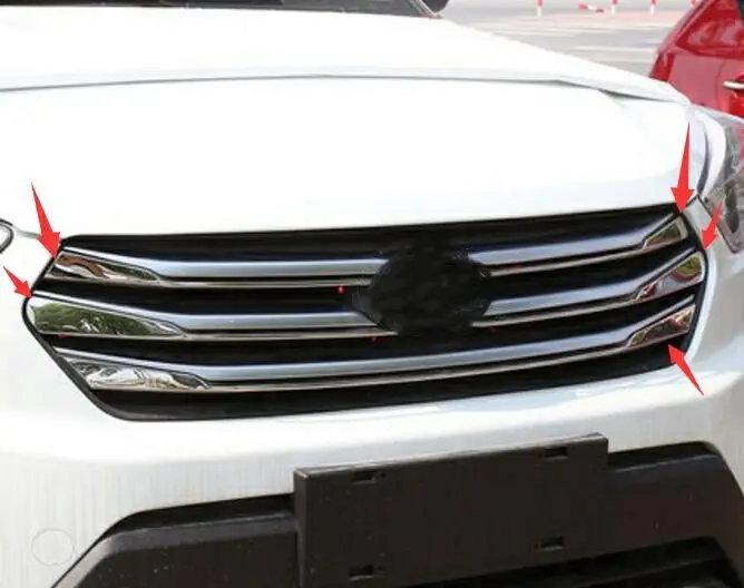 Высококачественная решетка радиатора из нержавеющей стали 5 шт. 2015 2016 2017 для Hyundai