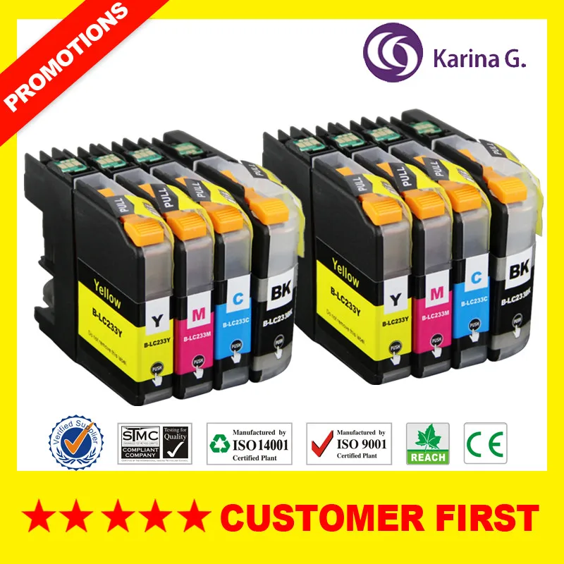 B LC233 совместимый для (LC231) костюм Brother DCP J4120DW MFC J4620DW J5320DW J5720DW и т. д.|ink cartridge|brother