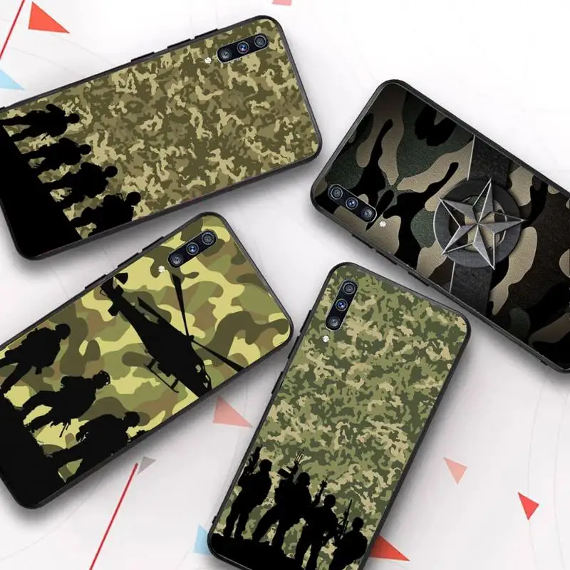 

Army Green Camouflage Phone Case for Samsung Galaxy A 51 30s a71 Soft Silicone Cover for A21s A70 10 A30