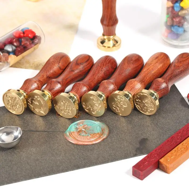 Новый Ретро Сделай Сам восковое уплотнение растительный принт огонь картина