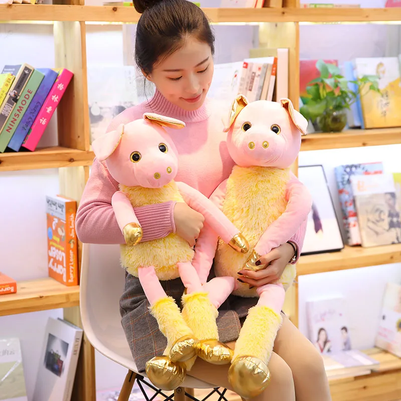 

70-90CM Drop shipping Unicorn Plush Toys Down Cotton Filled Little Pink Pig Doll Pillow Room Decoration Halloween Christmas Gift