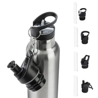 lids bundle for hydro flask standard mouth water bottle fully sealed straw cover for 12oz 64oz sports bottle outdoor tools