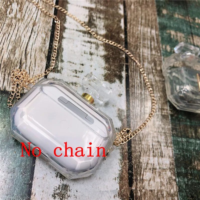 No chain CO флакон духов силиконовый чехол для airpods Pro Чехол защитный чехол для наушников Bluetooth беспроводной Чехол для наушников чехол для зарядного устройства чехол - Цвет: No chain