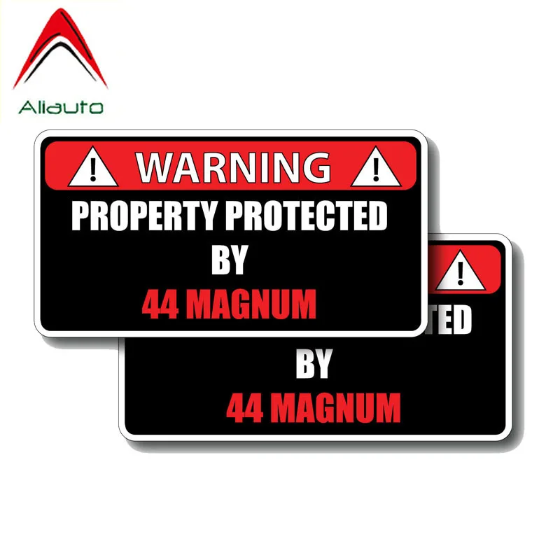 Aliauto 2 Предупреждение ющие автомобильные наклейки защищенные By.44 Magnum аксессуары