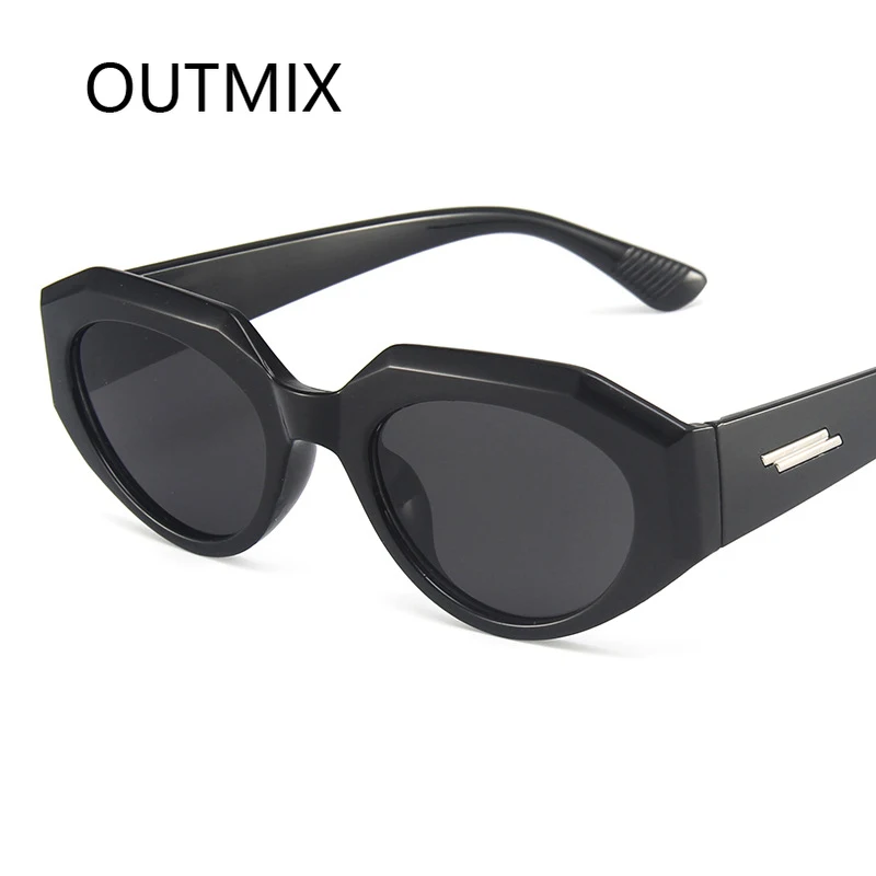 

Fashion Small Frame Cat Eye Sunglasses Men Women 2021 New Vintage Oval Transparent Lens Sun Glasses White Black Eyewear Oculos