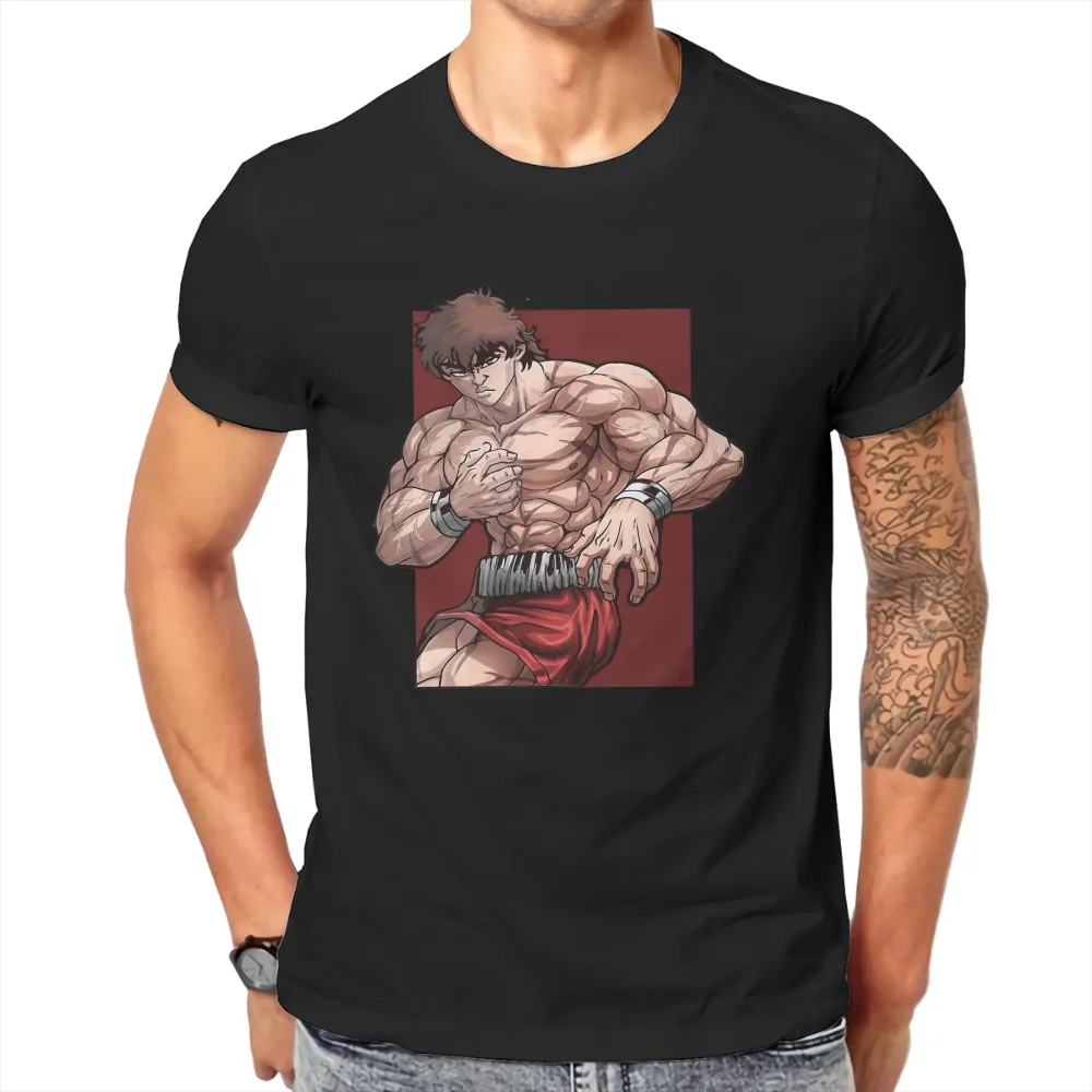 

Fanart печать Harajuku футболка Baki Hanma комикс крутая битва творческая уличная одежда повседневные мужские футболки тройник идея для подарка
