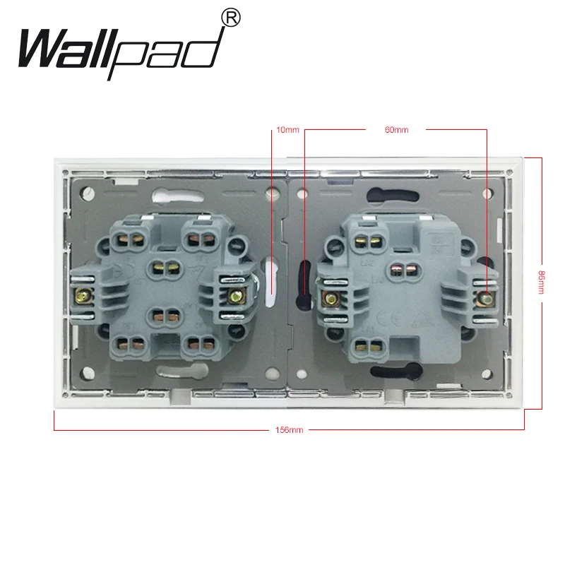 3 Gang 2 Way светильник переключатель с когтями Wallpad AC серебристого цвета из сатина