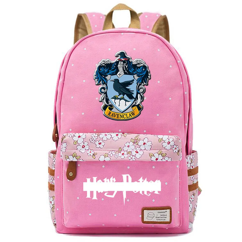 F0301 Горячая Волшебная школа Ravenclaw Орел детская школьная сумка для девочек Женская сумка рюкзак для подростков холщовый женский рюкзак