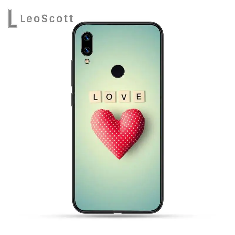 

Love Heart Phone Case For Xiaomi Redmi Note 4 4x 5 6 7 8 pro S2 PLUS 6A PRO