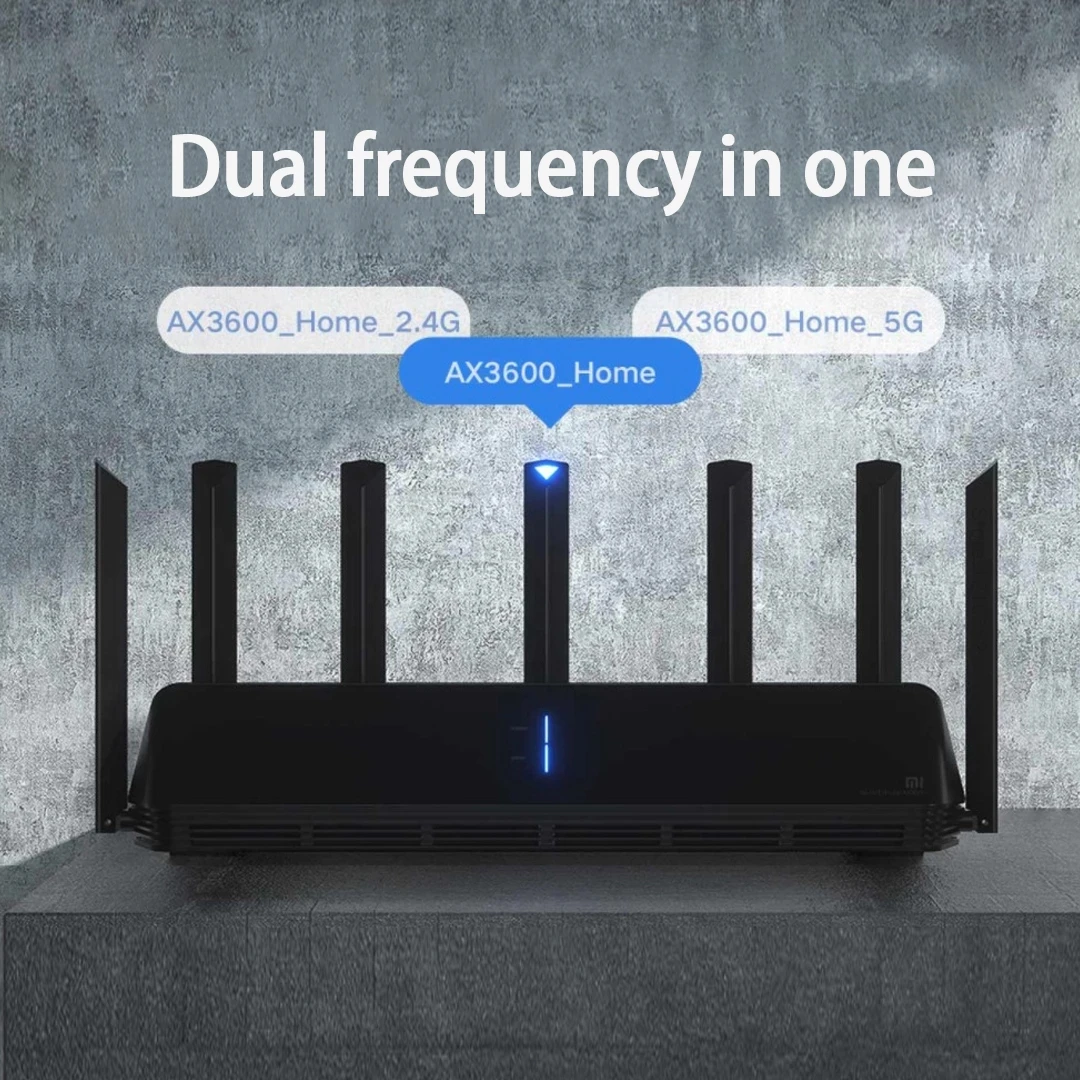 Xiaomi AX3600 Aiot Router External Signal Amplifier Wifi 6 Dual- band 2976mbs Gigabit Rate Security Encryption Mesh Wireless