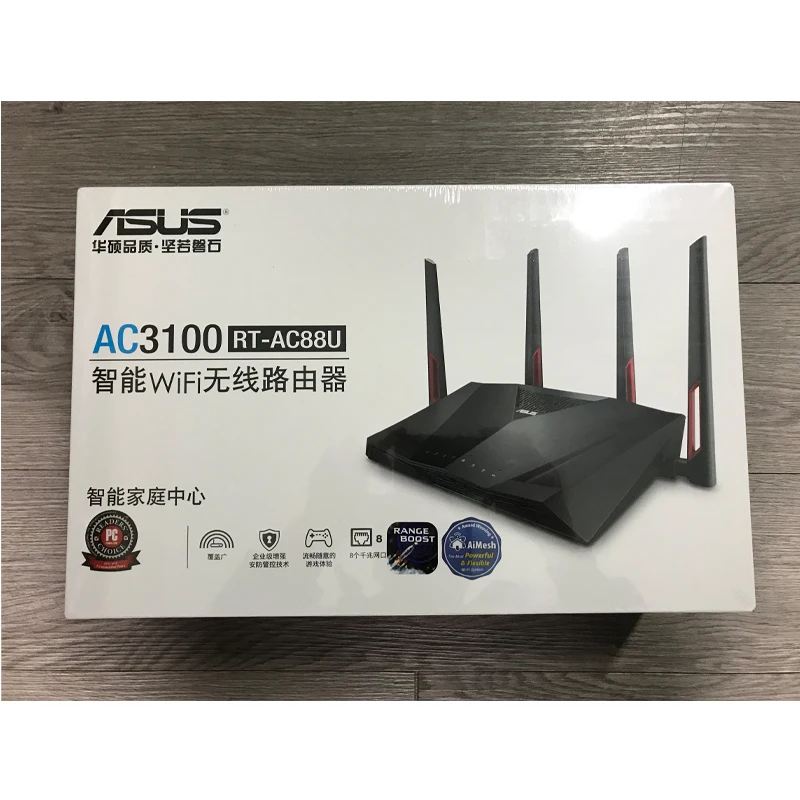 Топ 5 лучших ASUS RT-AC88U AC3100 двухдиапазонный гигабитный Wi-Fi игровой 4K маршрутизатор с MU-MIMO, AiMesh, 3167 Мбит/с, обновляемая система Merlin