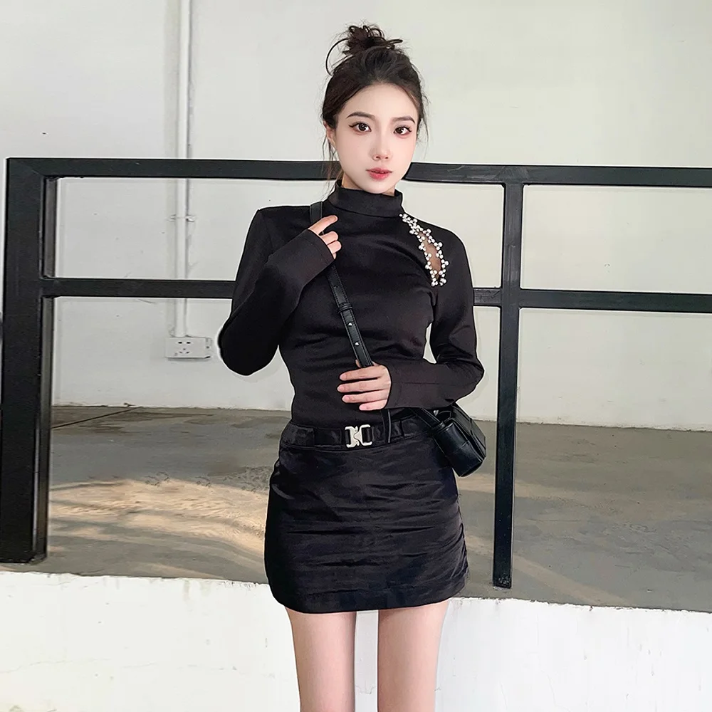 

Designer Brand Knitted Diamonds Tight-fitting Casual Ladies' Tops T-shirts 2021New Ladies High Quality Sexy Pullovers bra y2k XL