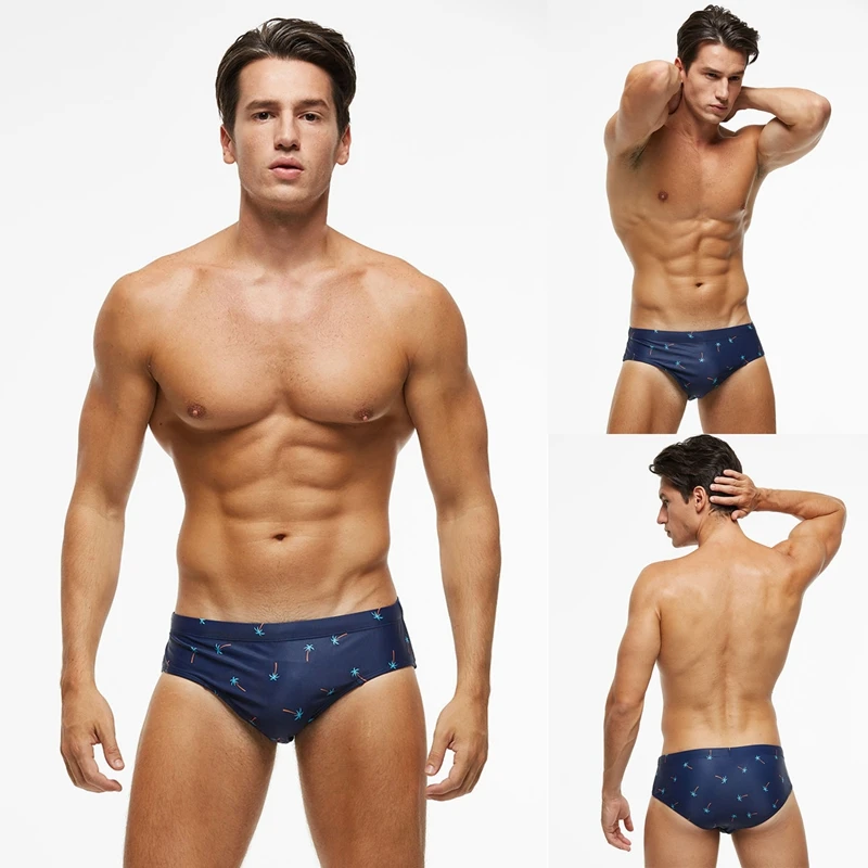 

Men's Briefs Sexy Comfortable Hot Spring Swimming Trunks Blue