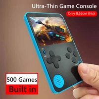 ultra thin handheld video game console 2 4 inch lcd color screen game player built in 500 game portable retro video game console
