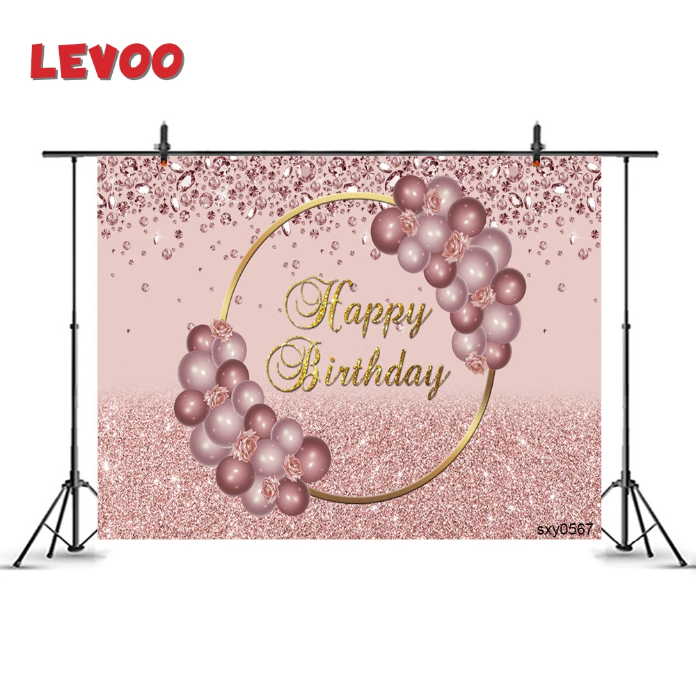 

Фон для фотосъемки LEVOO, розовое золото, блестящие алмазные воздушные шары, реквизит для фотостудии