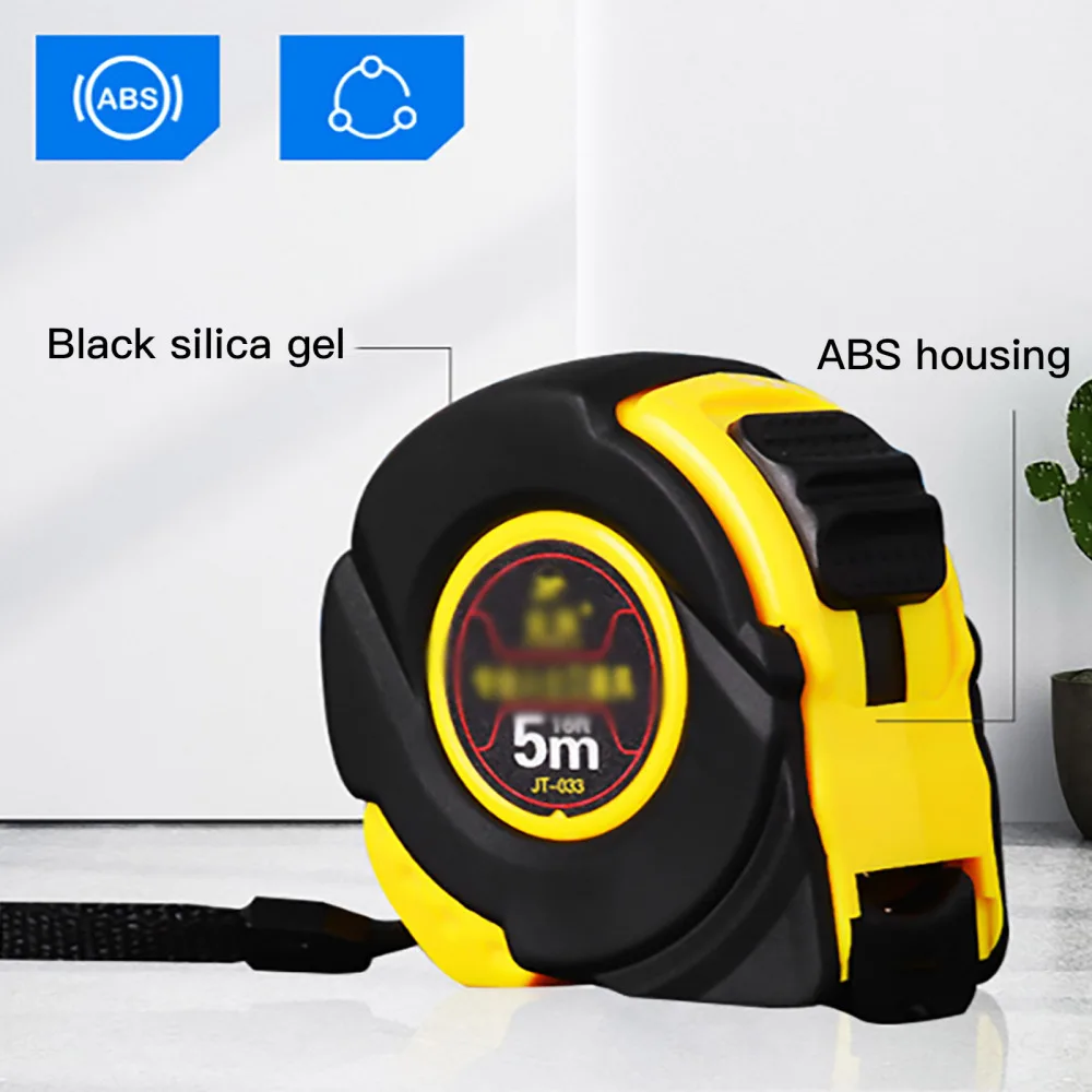 

Levelling Retractable Tape Film Measure Levels Wear-resistant Multifunction 3-Way-Lock Rubberized Case Durable Metric Rubber