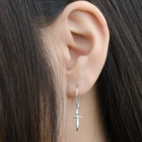 sword dangle earrings tiny dagger earrings pendulum earrings drop earrings