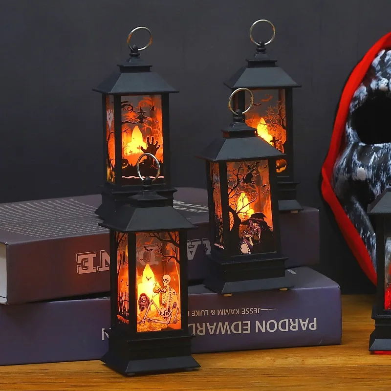 

Halloween Candle Lamp Glowing Ornament Creative Flame Lamp for Home Living Room Bedroom Decoration hogar decoración