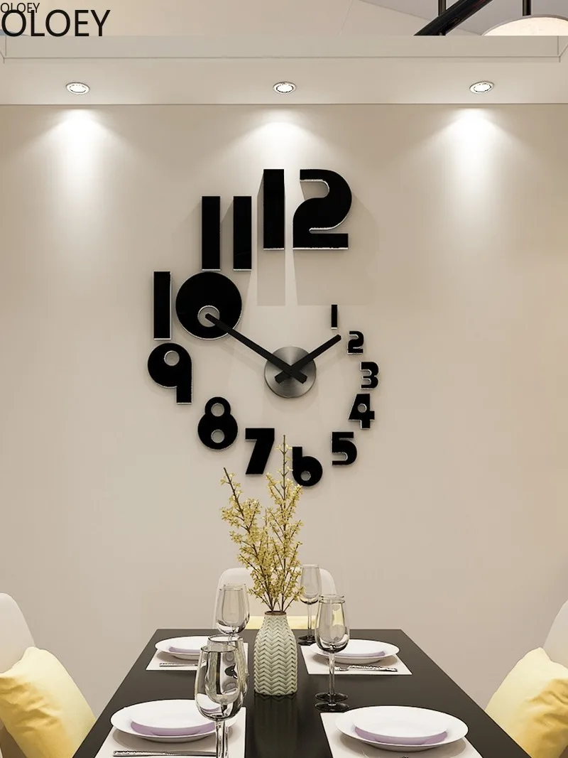 

Creative Large Wall Clock Modern Design Living Room Home Decor Fashion Wall Watch Personalized Art Gentry Clocks Acrylic