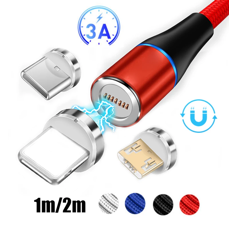 3а Магнитный Micro usb type C кабель для быстрой синхронизации данных и зарядки телефона