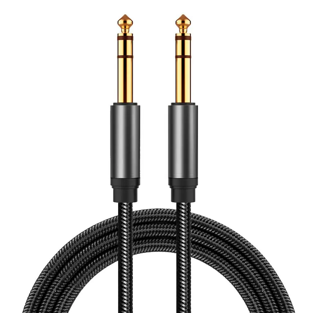 

6.5mm Jack Audio Cable Nylon Braided 6.35 Jack Male to Male Aux Cable For Guitar Mixer Amplifier Bass 6.35 mm Jack Cord