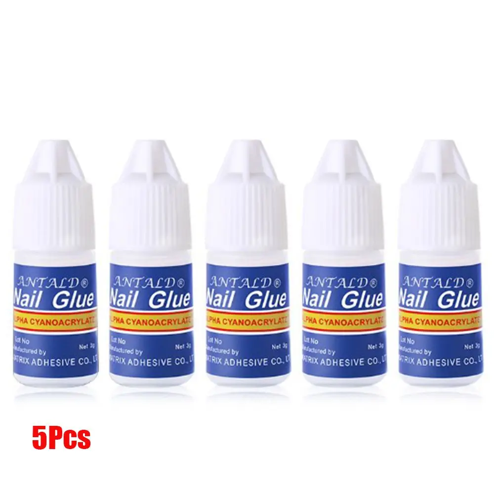 5 шт./компл. клей для ногтей быстросохнущий акриловый французский арт Ложные