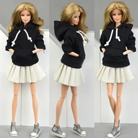 16 bjd doll clothes winter long sleeve top hooddies skirts set for barbie clothes outfits for 11 5 dolls accessories kid toys