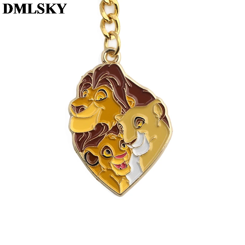 DMLSKY The Lion Kings сплав Брелоки Кольцо подарок для женщин девушка сумка брелок-Шарм кольцо для ключей с подвеской ювелирные изделия M3803