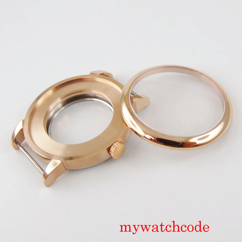 40 мм розово золотое покрытие серебряный цвет фотоальбом ETA 2824 2836 miyota 8215