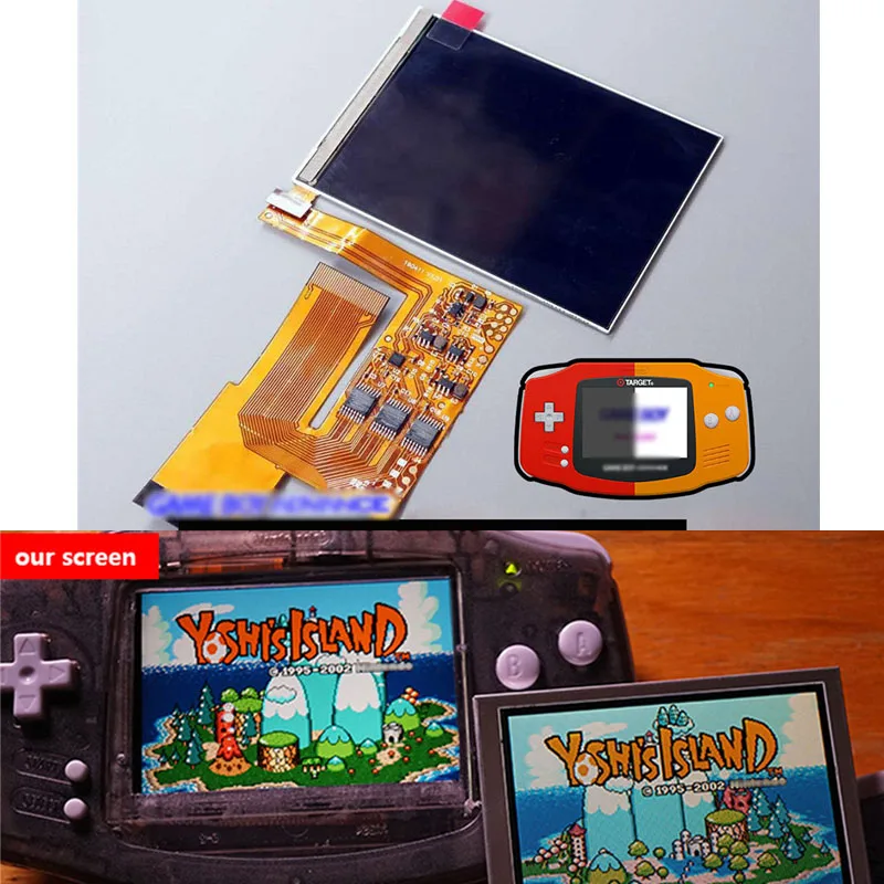 Комплекты для замены ЖК-экрана V2 подсветки GBA ips ЖК-экран с 10 уровнями яркости