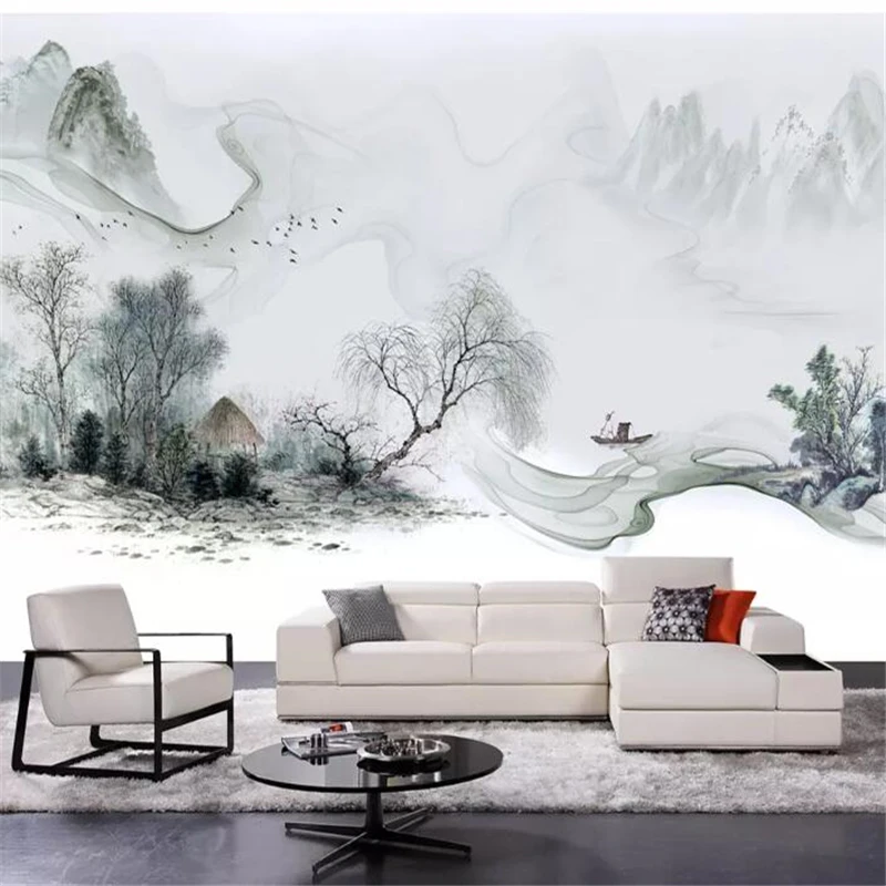 Настенные обои домашний декор пользовательские Новый китайский стиль чернила и