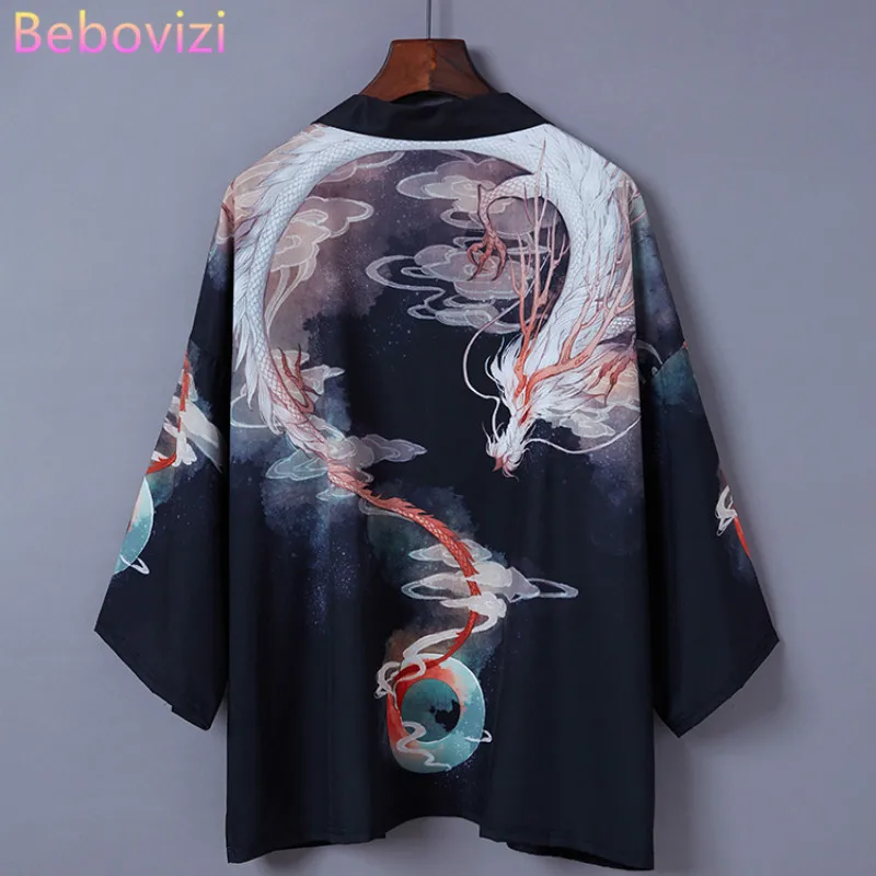 Хит продаж 16 стилей INS белые черные японские кимоно халат косплей модное мужские