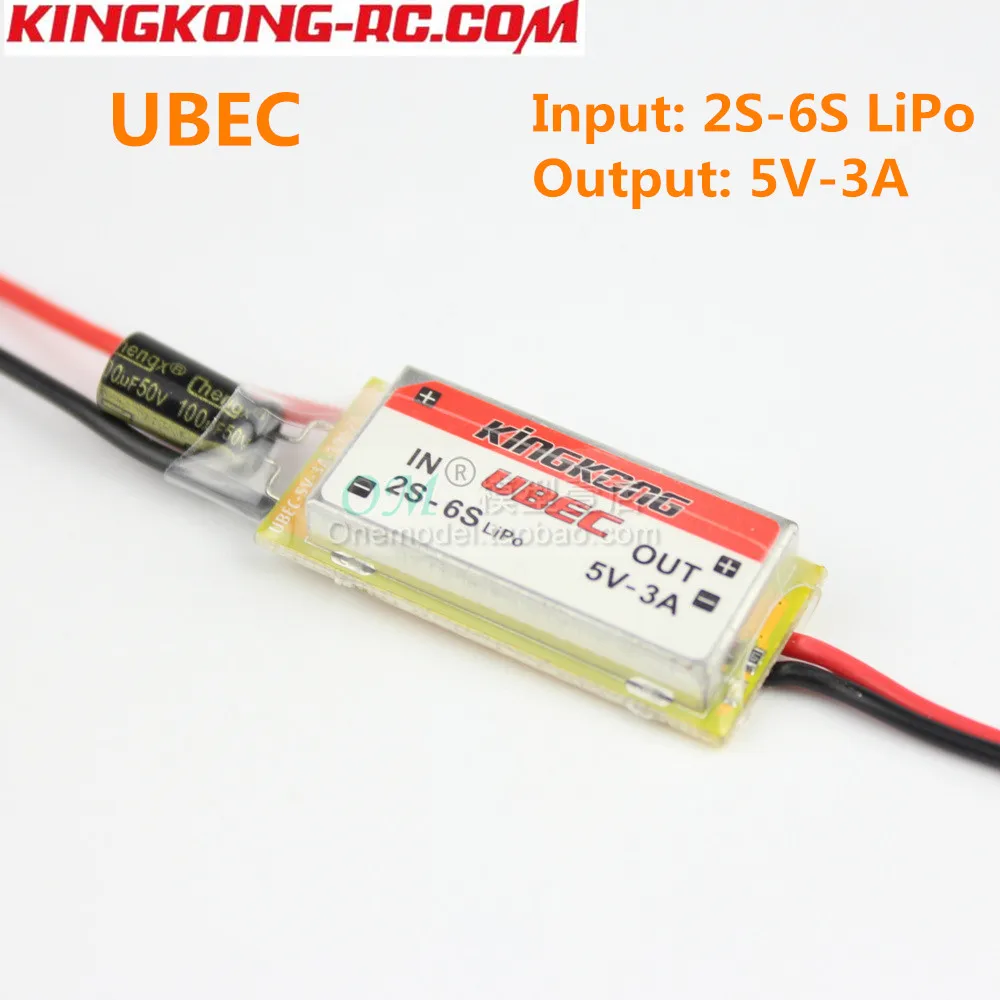 1 шт. новый оригинальный KINGKONG 5 в 3 А UBEC вход 2 6S с алюминиевым защитным приемником