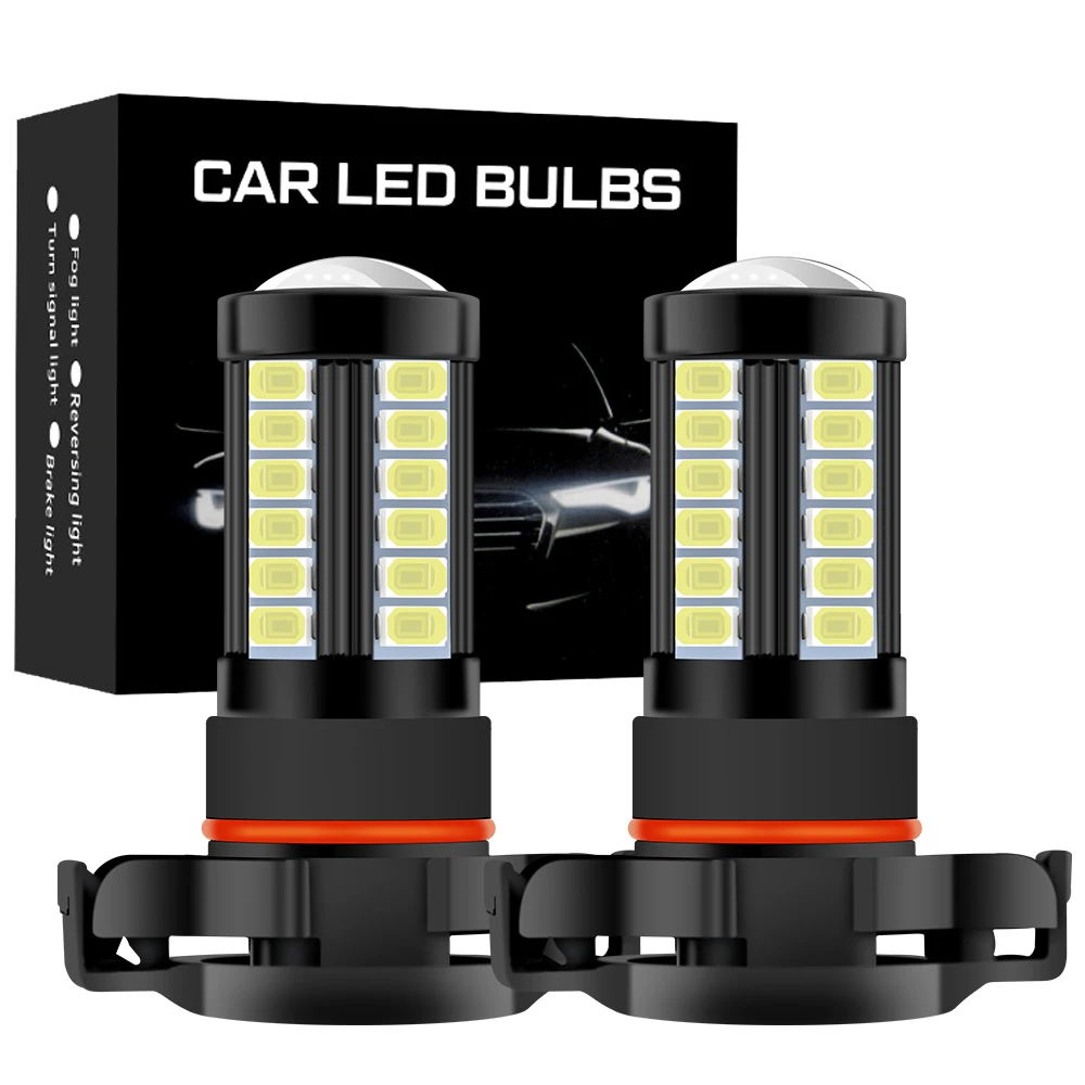 

2PCS PSX24W PSX26W H16 JP H16 EU P13W H8 H11 9006 HB4 9005 HB3 1500LM LED Bulb Car Anti Fog Light Auto DRL Lamp White Yellow