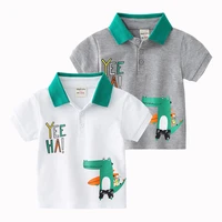 lovely dinosaur boys polo t shirt cotton fashion toddler tops tees summer breathabe fabric childrens shirt kids clothes