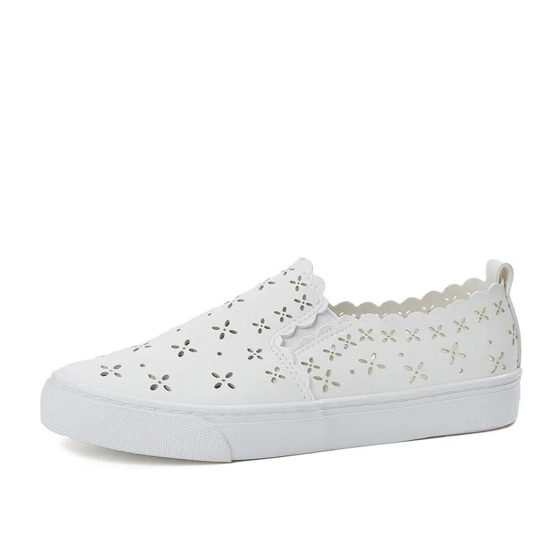 

Summer Women Flats Shoes 2019 Loafers Slip on Flat Shoes Comfortable Ladies Shoe Zapatos Mujer Breathable Hollow One Foot D4-51