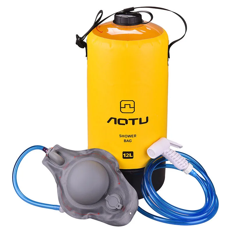 

12L Shower Bag Bathing Bag Summer Outdoor Shower Carrying Bag for Camping Car Wash with Shower and Air Pump Outdoor Tools